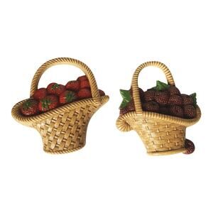 2 piece Burwood fruit basket wall hangings 6"